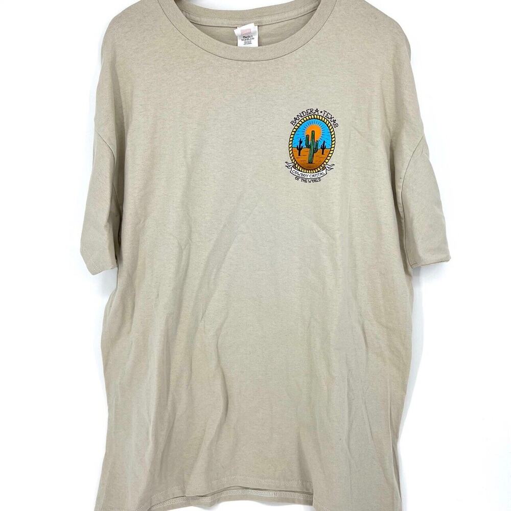 Bandera Texas Cowboy Capital Graphic T Shirt Hanes Label XL